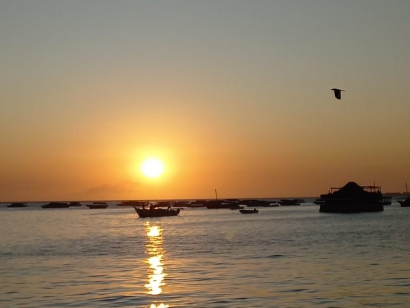 Zanzibar sunset ocean